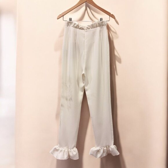 NWT Keepsake The Label Only Love High Waist Ruffle Pant in Ivory - Picture 2 of 6